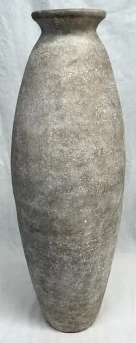 Large Stone Liso Ceramic Floor Vase 14"W x 42"H