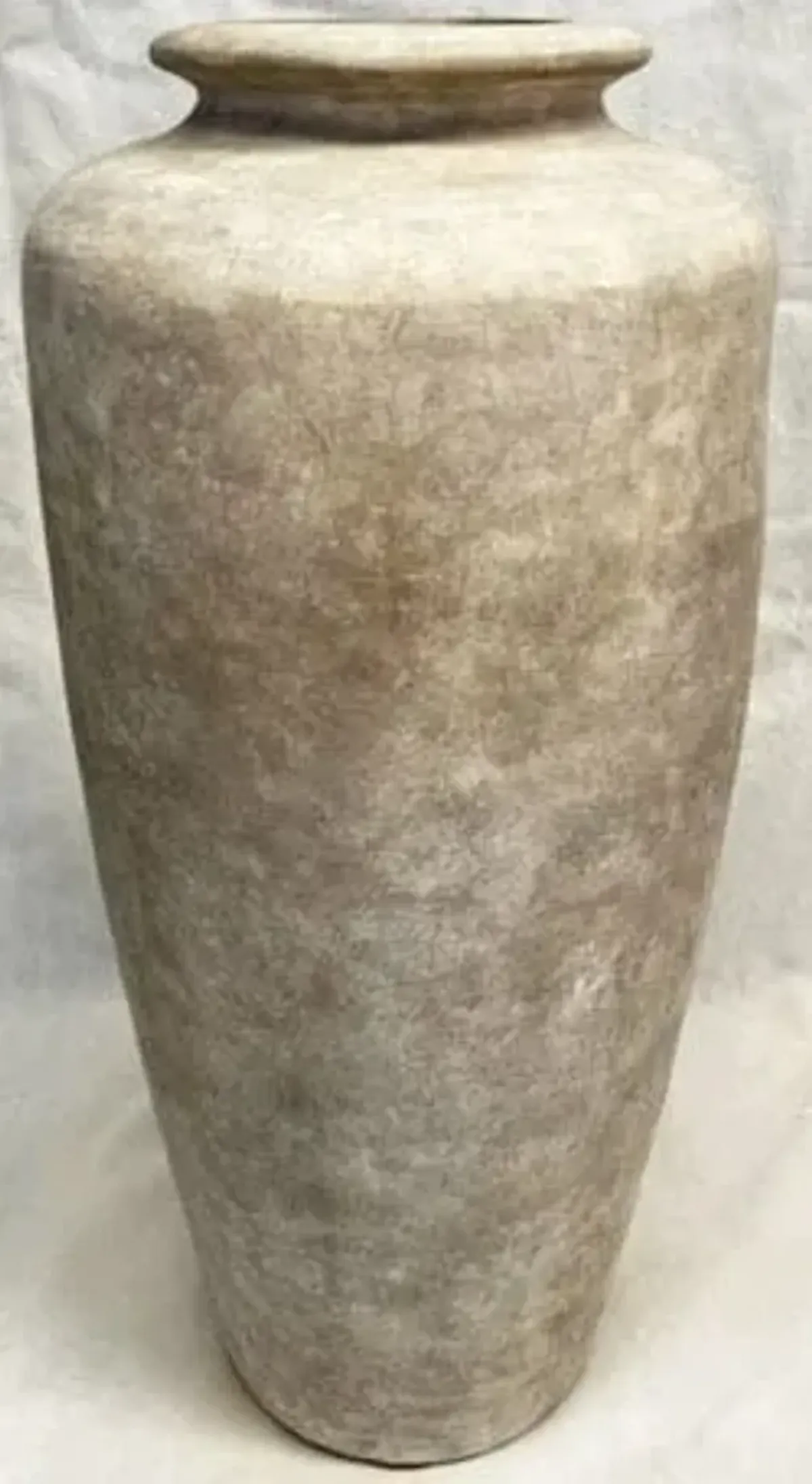 Medium Sand Japon Ceramic Floor Vase 14"W x 33"H