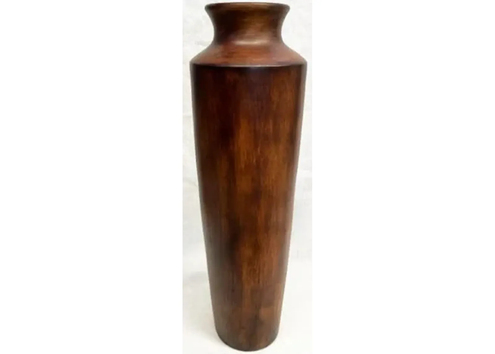 Small Mocha Alas Ceramic Floor Vase 10"W x 30"H