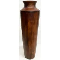Medium Mocha Alas Ceramic Floor Vase 11"W x 34"H