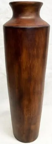 Medium Mocha Alas Ceramic Floor Vase 11"W x 34"H