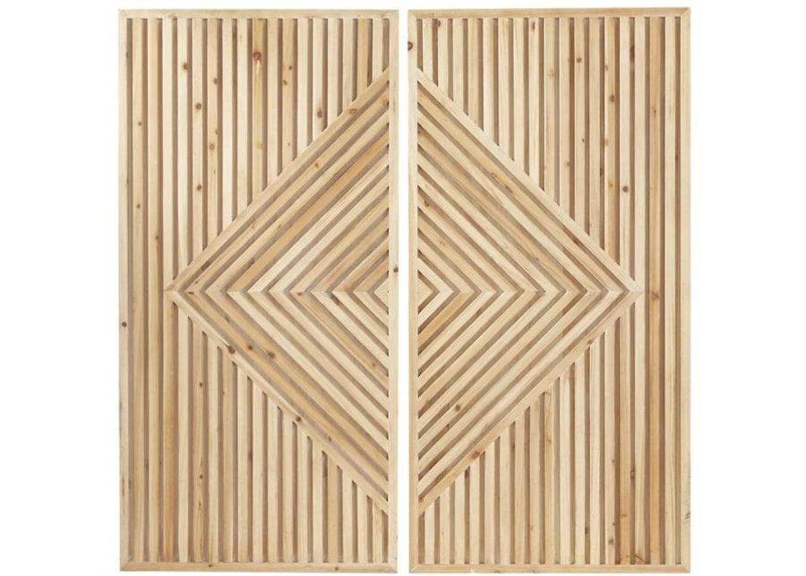 Set of 2 Wood Wall Décor 19"W x 38"H