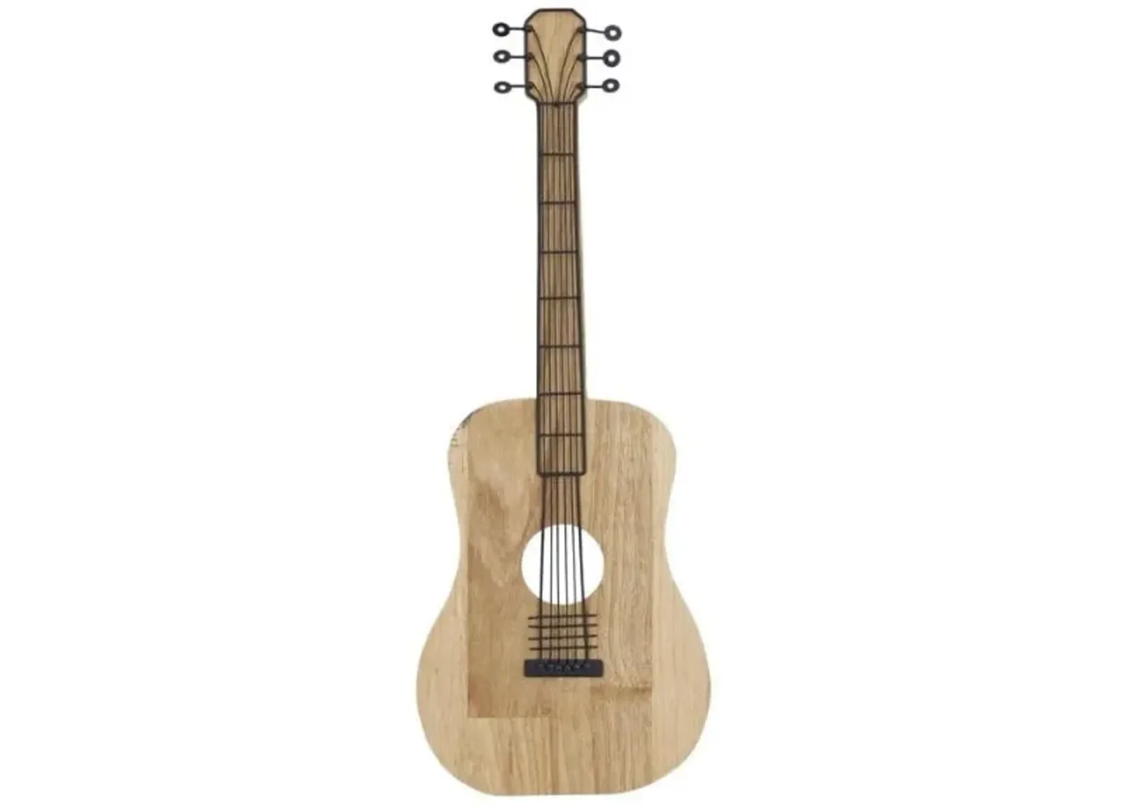 Wood Guitar Wall Décor 12"W x 31"H