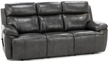 Direct Design Evanston Leather Fully Loaded Reclining Sofa with Air Massage and Drop Down Table in D