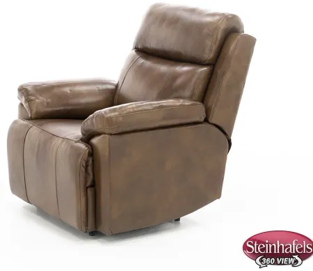 Direct Design Evanston Leather Fully Loaded Recliner with Air Massage in Caramel