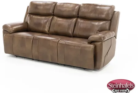 Direct Design Evanston Leather Fully Loaded Reclining Sofa with Air Massage and Drop Down Table in C