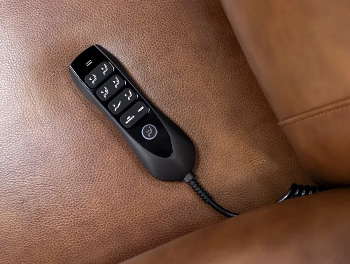 Direct Design Evanston Leather Fully Loaded Reclining Sofa with Air Massage & Drop Down Table in Car