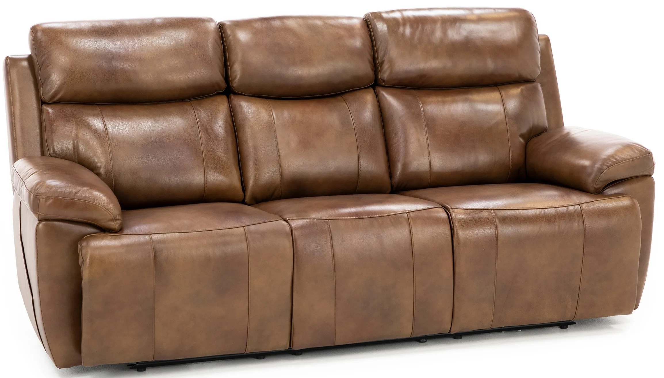 Direct Design Evanston Leather Fully Loaded Reclining Sofa with Air Massage and Drop Down Table in C