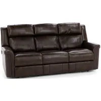Chicago Leather Fully Loaded Reclining Sofa with Drop Down Table