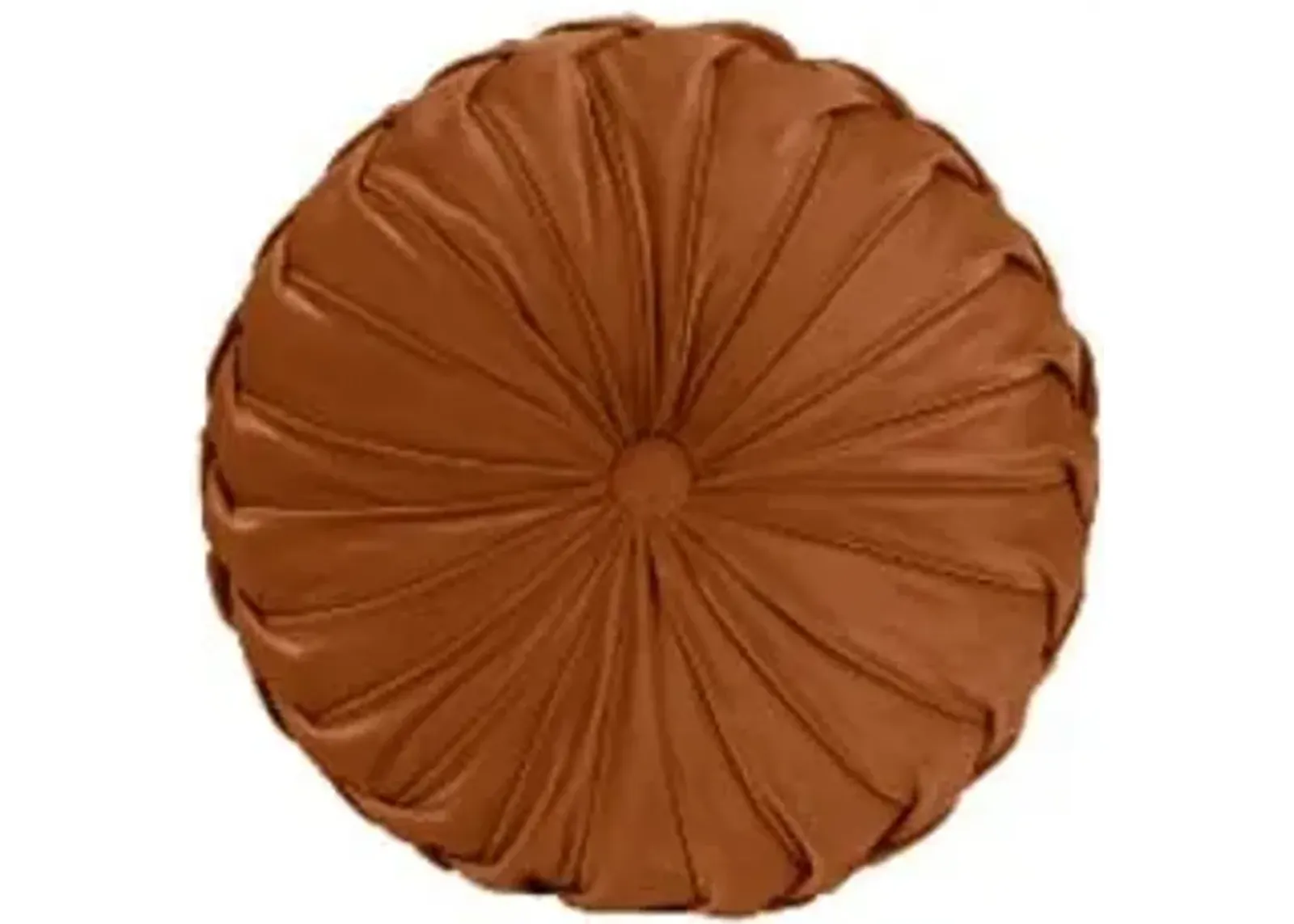 Sienna Velvet Pleated Round Pillow 14"