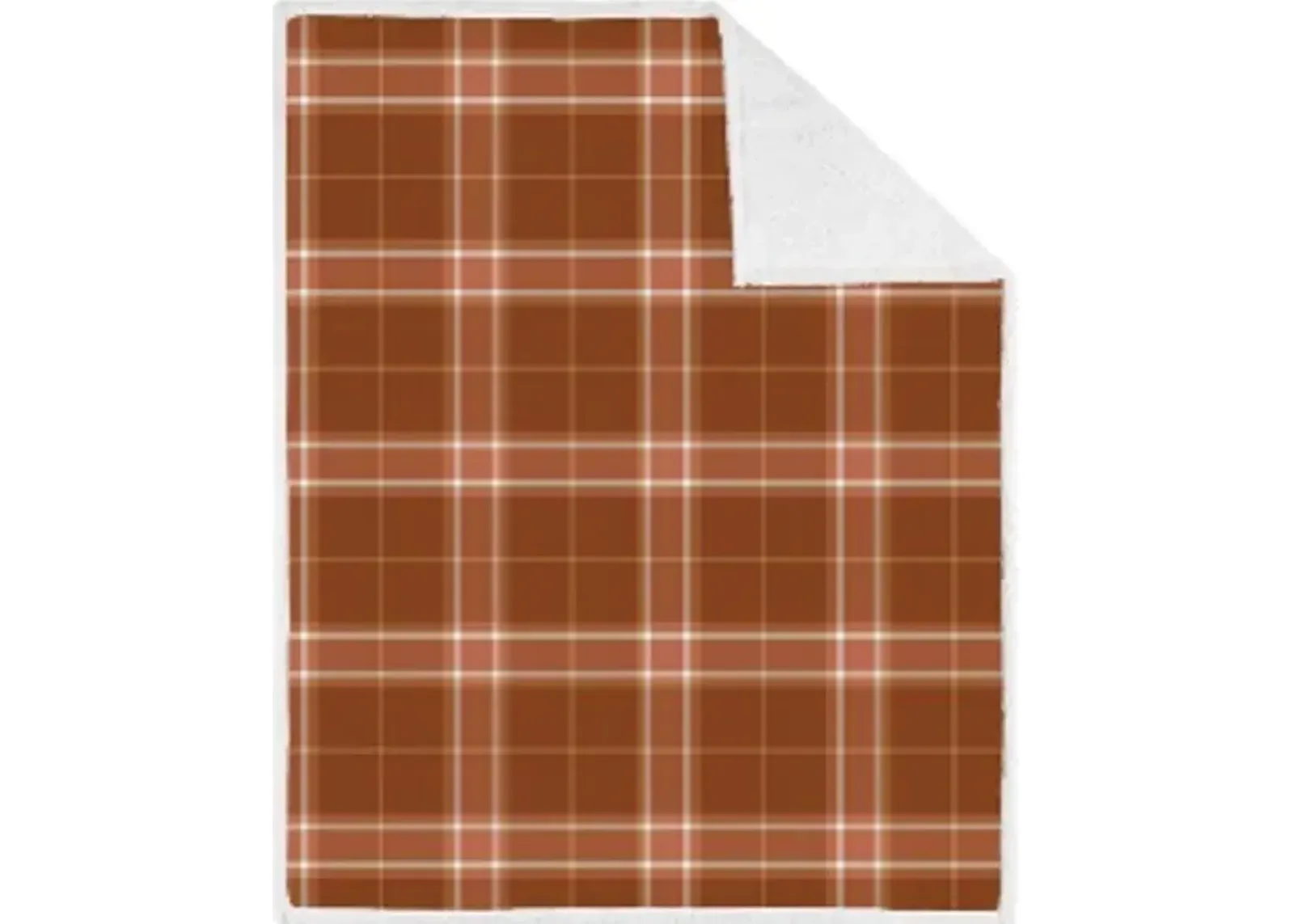 Sienna Plaid Sherpa Throw 40"W x 60"L