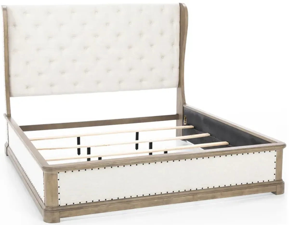 Victoria King Shelter Upholstered Bed