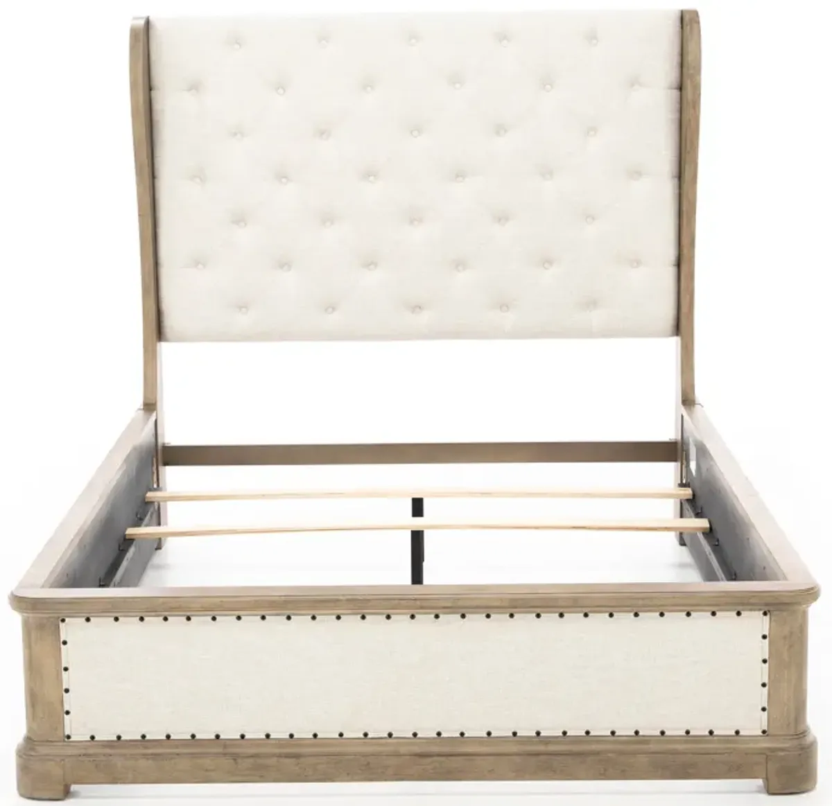 Victoria Queen Shelter Upholstered Bed