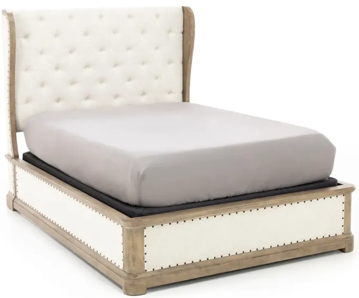 Victoria Queen Shelter Upholstered Bed