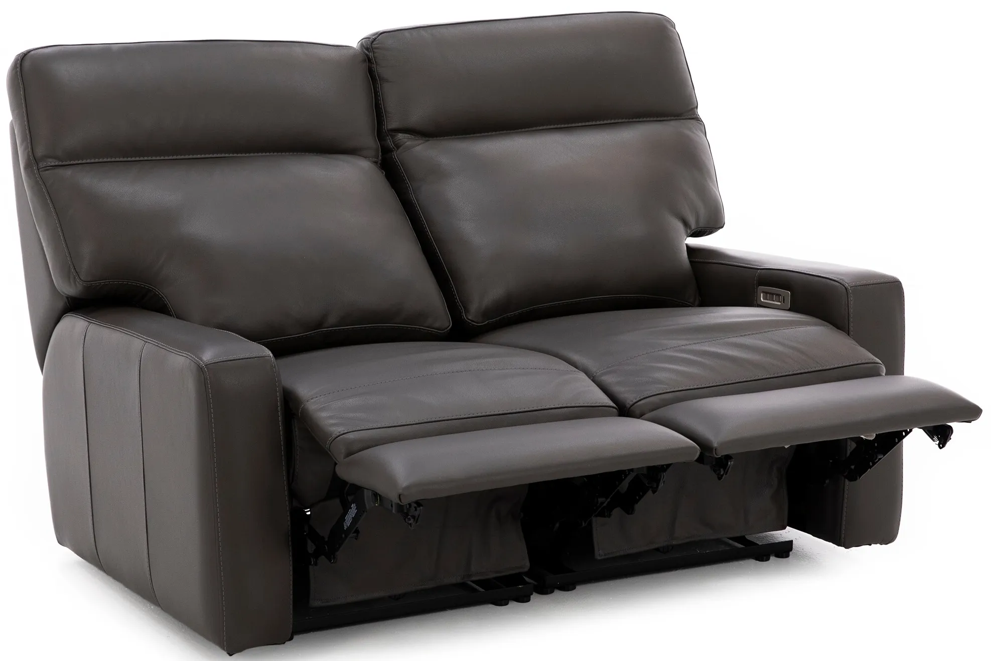 Design and Recline Lyndsey 2-Pc. Leather Fully Loaded Power Reclining Loveseat