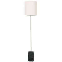 Nickel Marble Floor Lamp 63"H