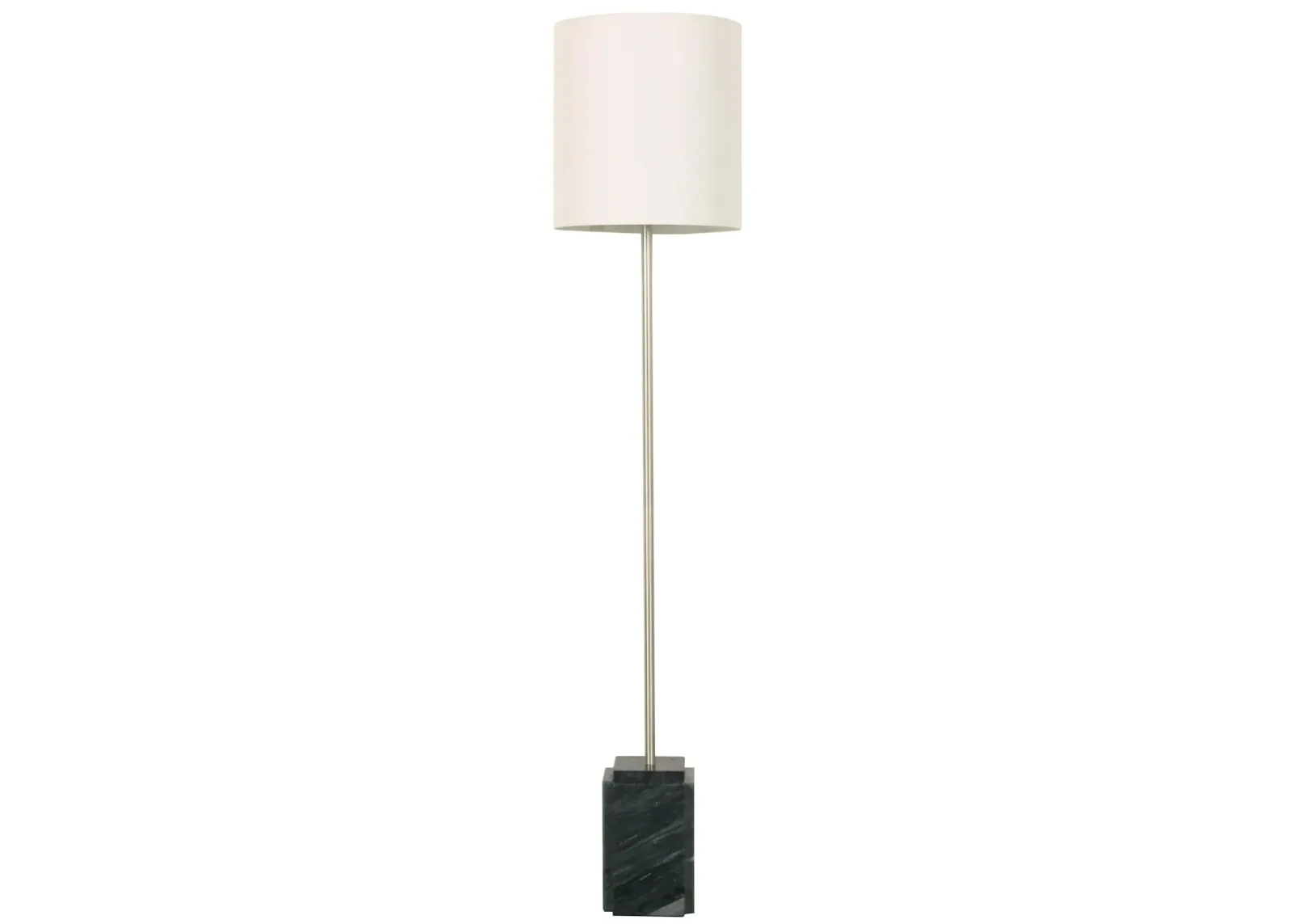 Nickel Marble Floor Lamp 63"H