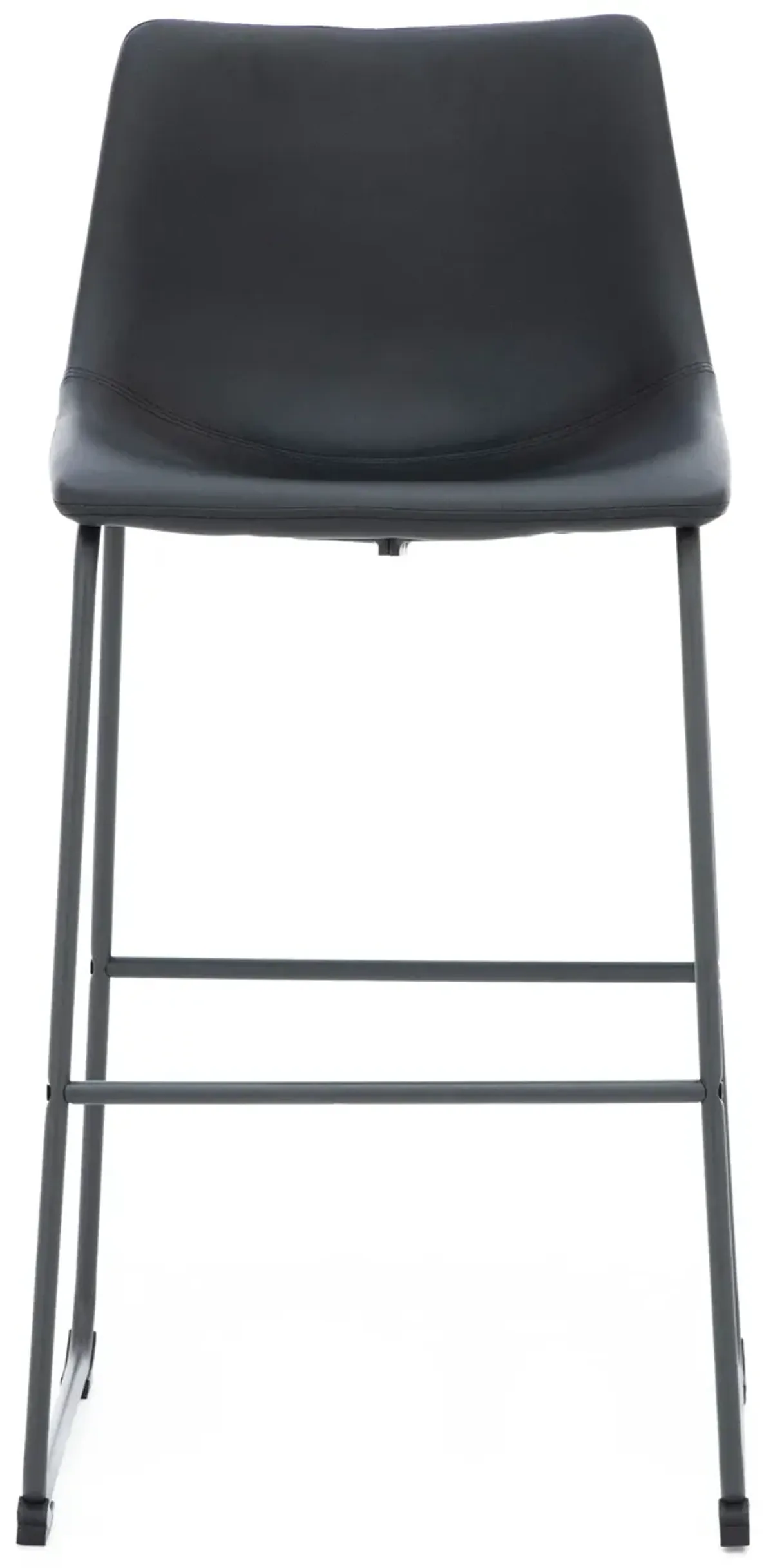 Leigh 29" Upholstered Bar Stool, Black