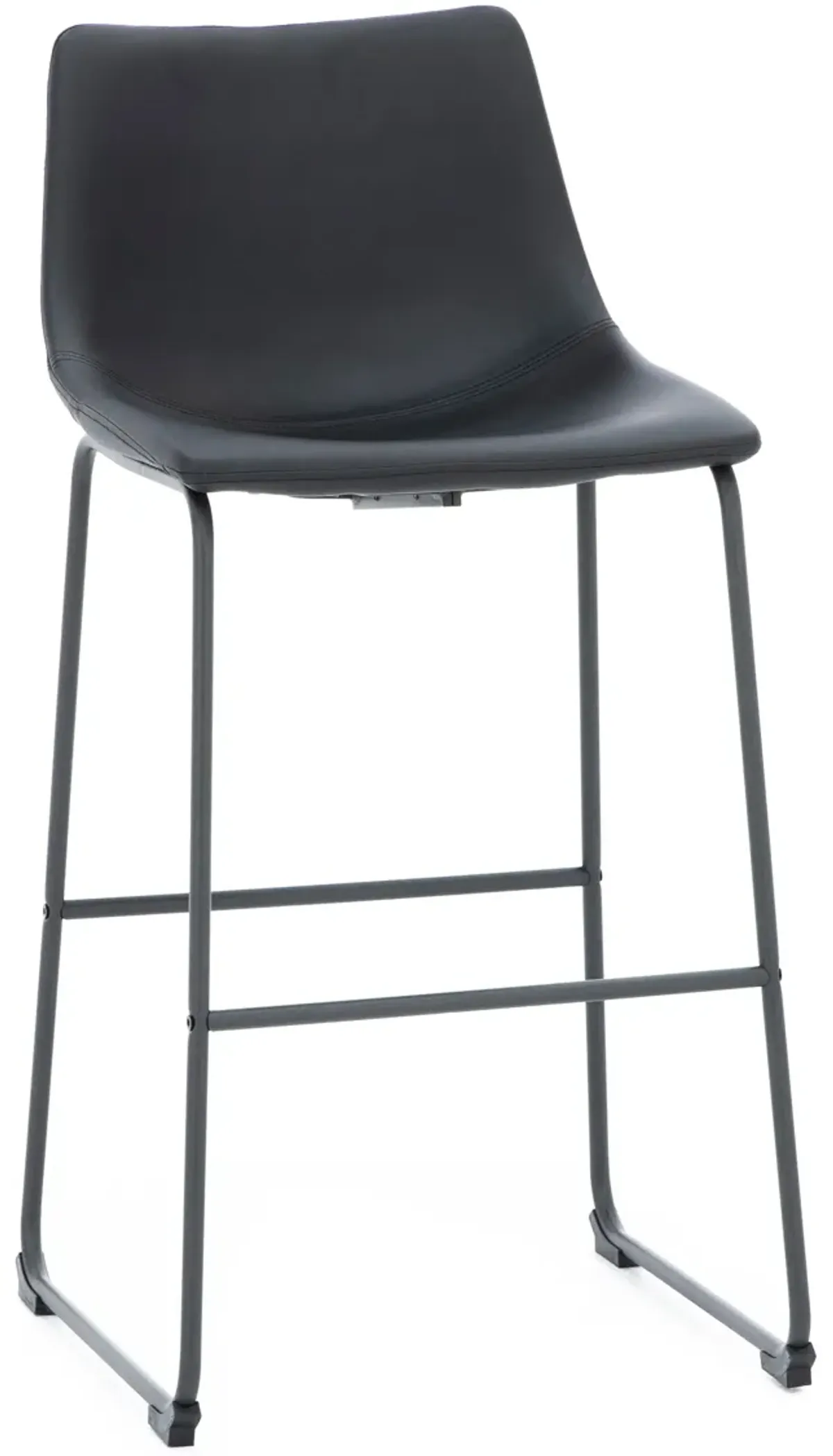 Leigh 29" Upholstered Bar Stool, Black