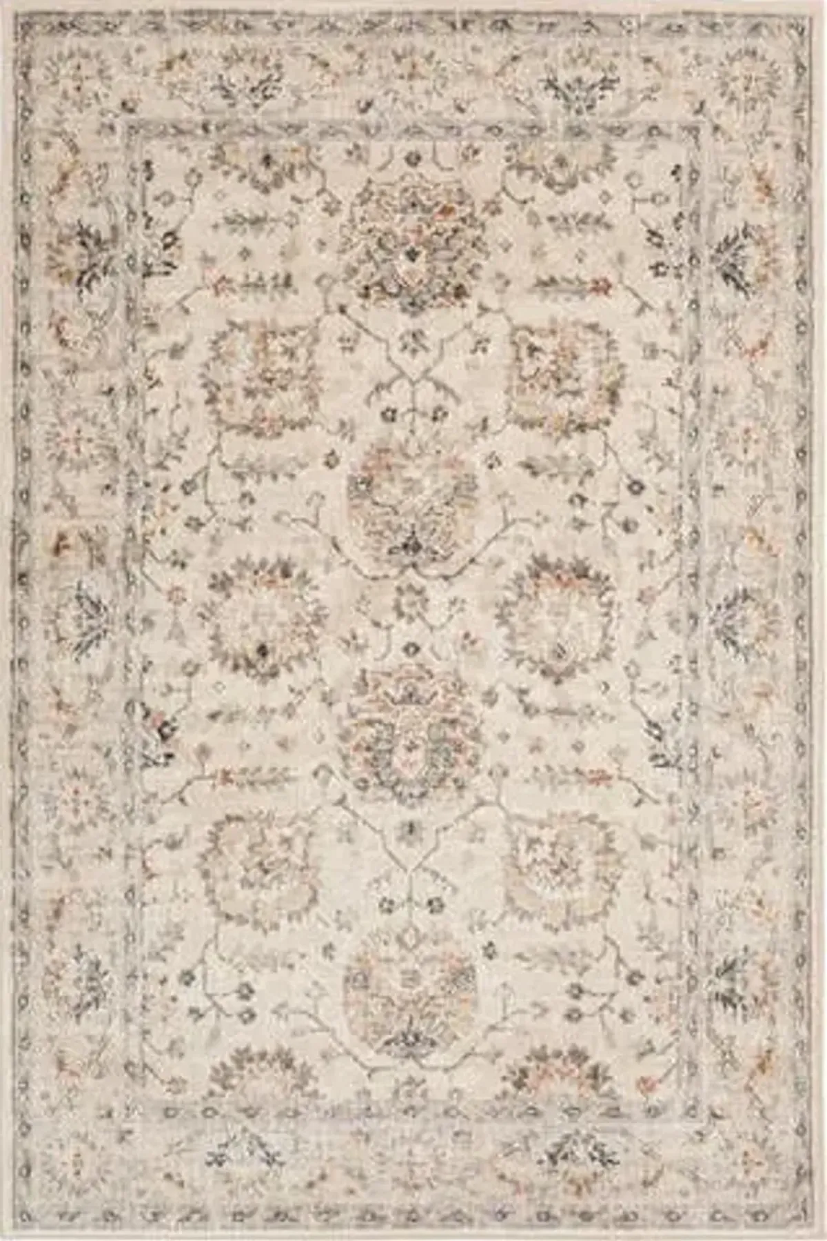 Minerva Roan Alabaster/Storm Area Rug 5'W x 7'3"L