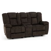 Avalon 3-Pc. Gliding Reclining Console Loveseat in Chocolate