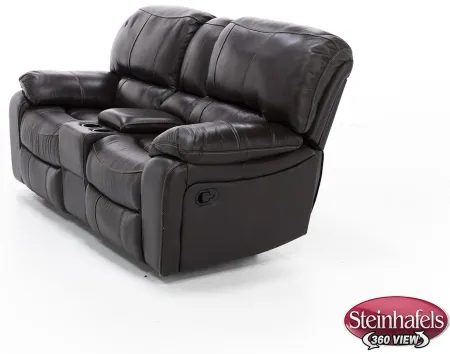 Kameron Leather Reclining Console Loveseat