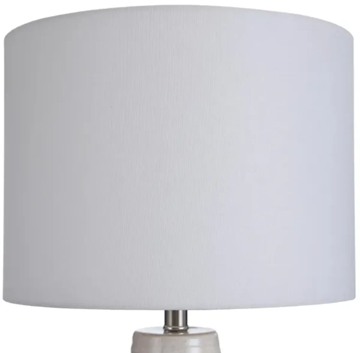 Ivory Two-Tone Ceramic Table Lamp 31"H