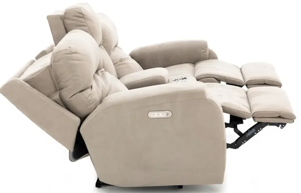 Flexsteel Shaun Fully Loaded Reclining Console Loveseat