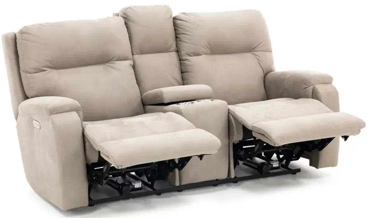 Shaun Fully Loaded Reclining Console Loveseat