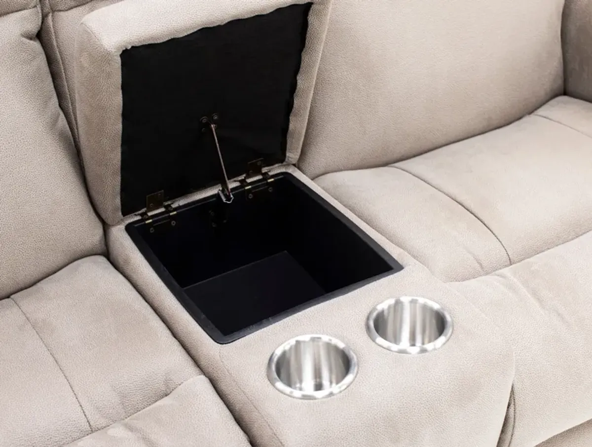 Flexsteel Shaun Fully Loaded Reclining Console Loveseat