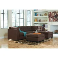 Adler 2-pc. Sectional with Right Chaise in Walnut