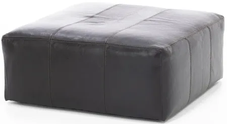 Camden Leather Cocktail Ottoman in Chocolate