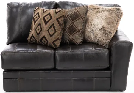 Camden 2-Pc. Leather Sectional in Chocolate