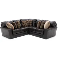 Camden 2-Pc. Leather Sectional in Chocolate