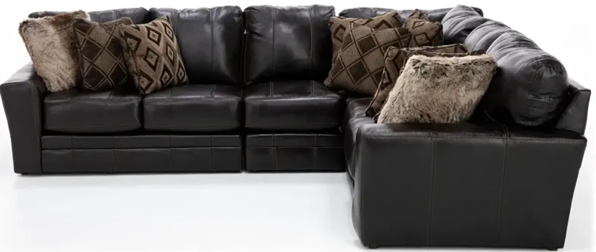 Camden 4-Pc. Leather Sectional in Chocolate