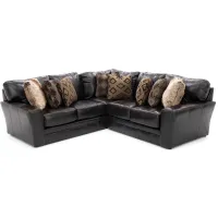 Camden 3-Pc. Leather Sectional in Chocolate