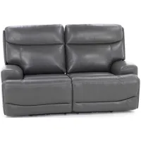 Denali Leather Fully Loaded Reclining Loveseat with Air Massage and Heat