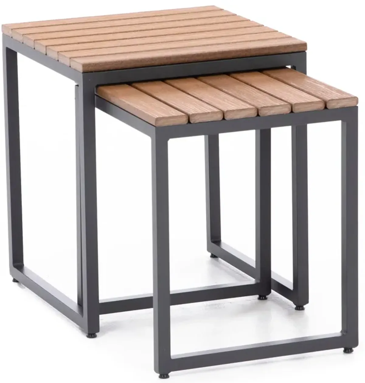 Hixon Nesting End Tables in Dark Gray Antique Mahogany