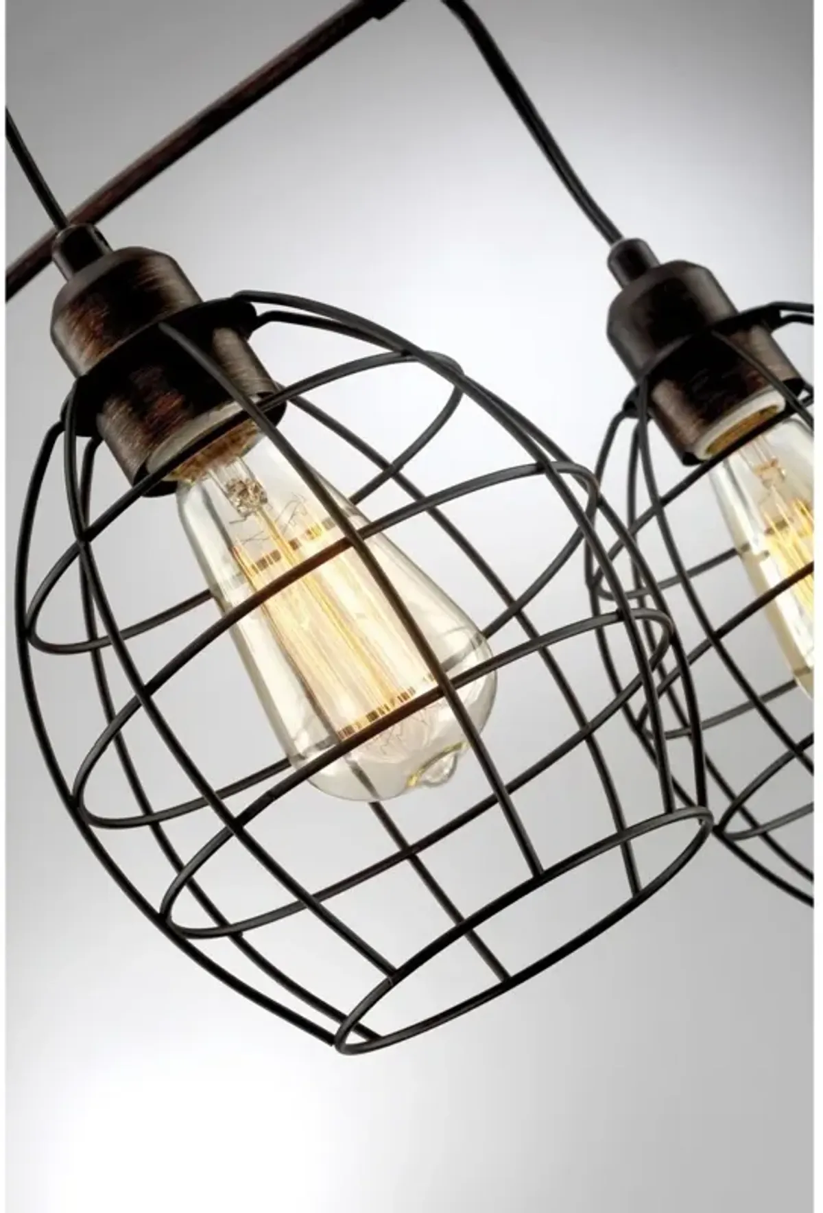 Bronze Caged Shade Arc Lamp Bulbs Included 87.25"H