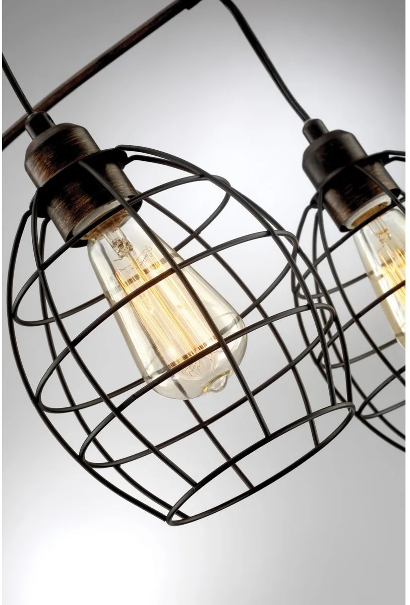 Bronze Caged Shade Arc Lamp Bulbs Included 87.25"H
