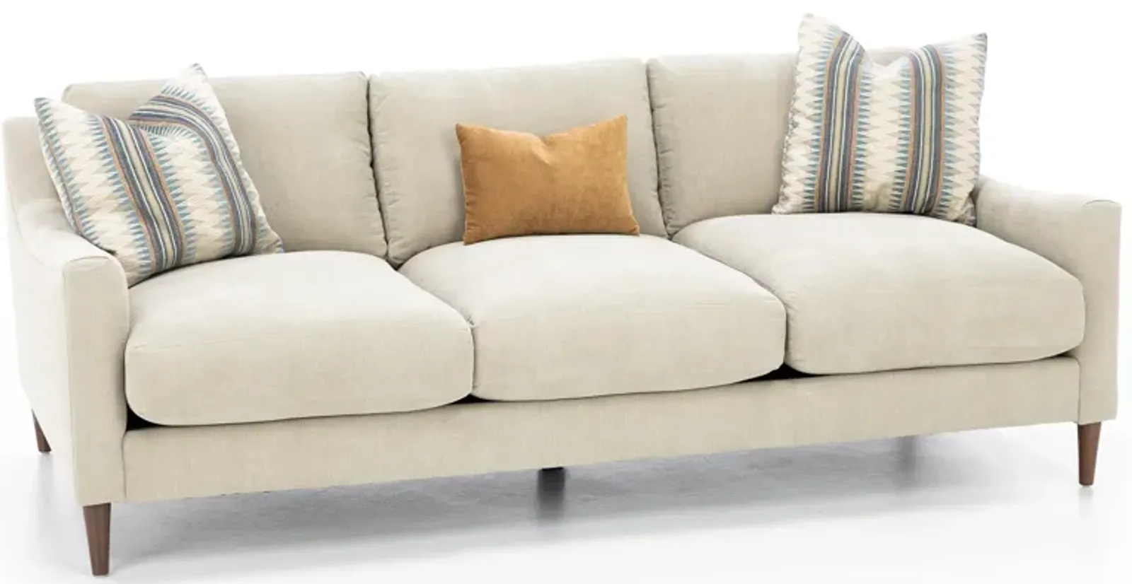 Mostny Sloped Track Arm Sofa Plus With Three Pillows