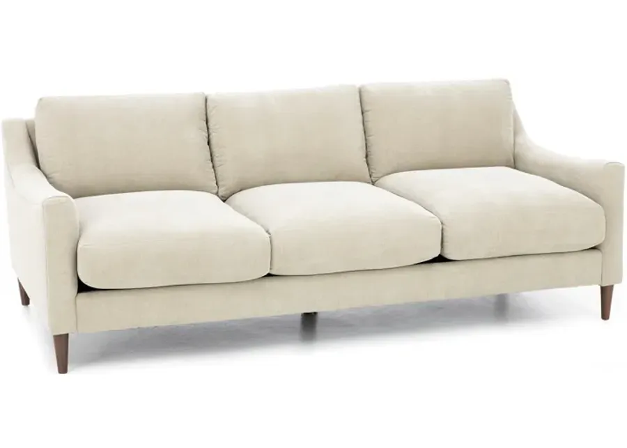 Mostny Sloped Track Arm Sofa Plus in Heavenly Chrome