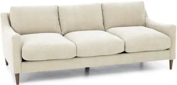 Mostny Sloped Track Arm Sofa Plus in Heavenly Chrome