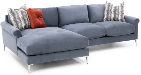 Nikola 2-Pc. Chaise Sofa With Three Pillows