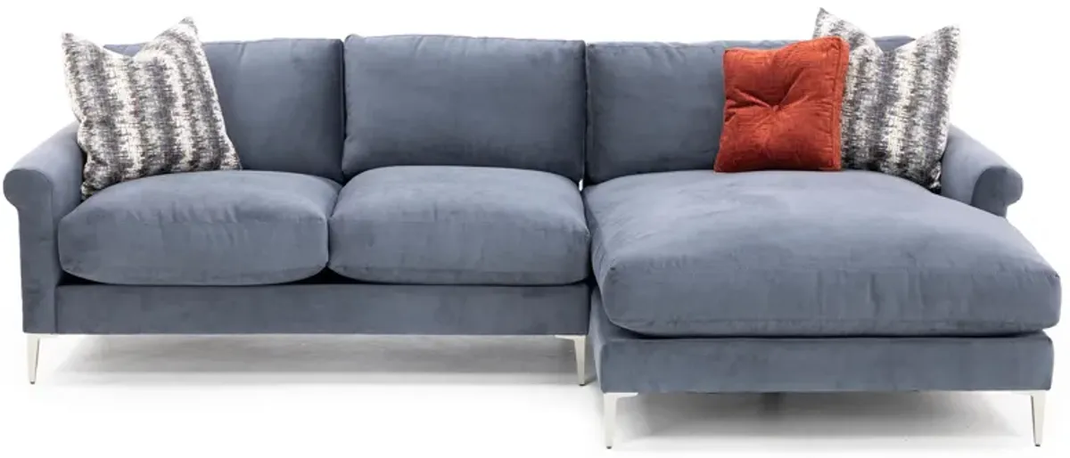 Nikola 2-Pc. Chaise Sofa With Three Pillows