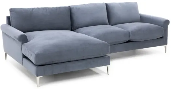 Nikola 2-Pc. Chaise Sofa In Slate In Left-Facing