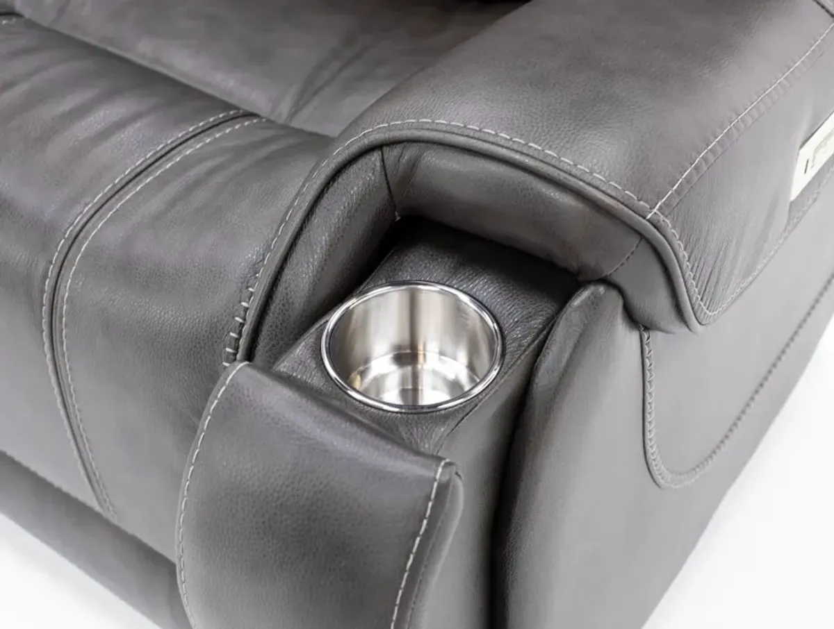 Zion 3-Pc. Leather Fully Loaded Reclining Sofa