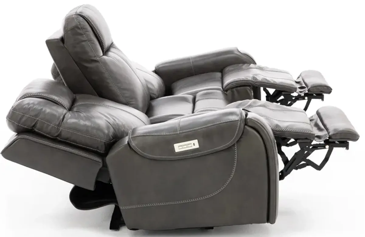 Zion 3-Pc. Leather Fully Loaded Reclining Sofa