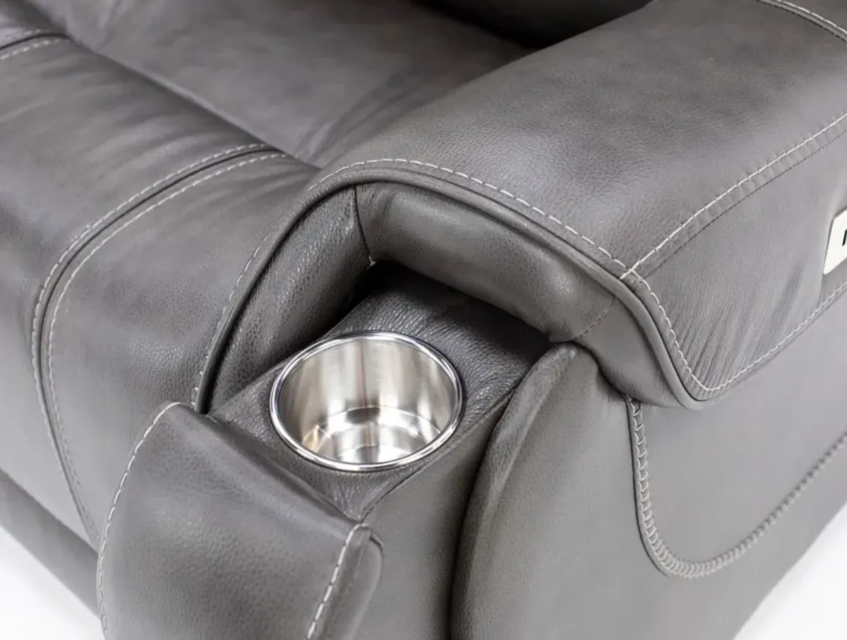 Zion 3-Pc. Leather Fully Loaded Reclining Sofa