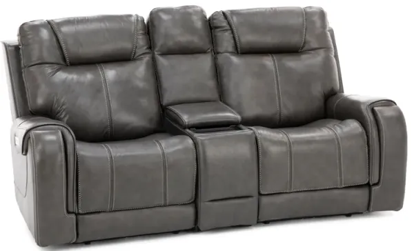Zion 3-Pc. Leather Fully Loaded Reclining Console Loveseat